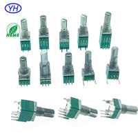 Özelleştirme yüksek kalite 1k 2k 5k 10k 20k 50k 100k ohm 9mm RV097 RD901F RK097 P091N alfa mono 9mm potansiyometre ile detent