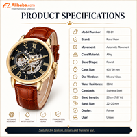 Montre automatique pour homme de luxe de haute qualité, étanche et lumineuse, avec bracelet personnalisable en plusieurs matériaux