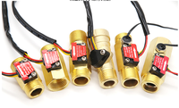 Débitmètre à turbine liquide OEM Dijiang SUS304 DN8-DN50 10-200LPM, capteur de débit à effet Hall précis avec compteur d'impulsions pour chauffage/chaudière