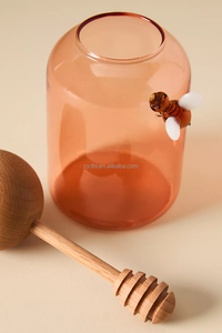 Pot à miel en verre borosilicate 3D moderne personnalisable avec couvercle, plusieurs couleurs, pour la cuisine ou comme cadeau - Product Image 6