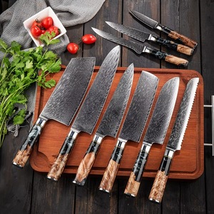 Wholesale 8‑Piece Damascus Kitchen Cutlery Set Handle Japanese <b>Knives</b>, Custom Logo for HORECA & Retail Market ODM/OEM - Product Image 1