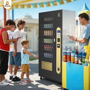 Tự động máy bán hàng tự động Combo lạnh máy bán hàng tự động cho đồ uống và snack với thẻ tín dụng/đồng xu trả tiền - Product Image 2