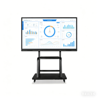 Tableau blanc interactif intelligent 55/65/75/86/98/110 pouces, système double Android/Windows, 40 points tactiles, résolution 4K, écriture au stylet/au doigt