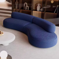 Juego de Sofás Minimalistas Curvos Nórdicos, Silueta Esculpida Única para Apartamentos, Villas de Estilo Italiano, Modelo S60 China