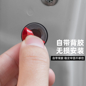 <b>Car</b> <b>Door</b> Screw <b>Protectors</b> Black ABS Clip On Type Rust Proof Bolt Covers For Vehicle Side Minimalist Design Easy Installation - Product Image 4