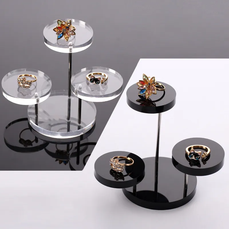 Yiscaxia Nieuwe Acryl Ring Sieraden Display Stand Ronde Sieraden Roterende Ring Display Stand