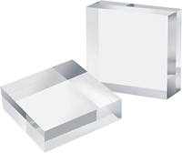 Socle d'affichage en bloc acrylique solide Cube en plexiglas sur mesure