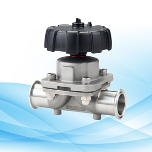 วาล์วไดอะแฟรมที่ทำงานด้วยอากาศถูกสุขลักษณะแบบแมนนวลพร้อมตัวกระตุ้นพลาสติกสื่อน้ำอุณหภูมิสูง - Product Image 4