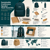 Maßgeschneidertes Nachhaltiges Konferenz-Sprecher-Tech-Reise-Geschenkset Firmen-Event-Werbepaket mit Logo-Verpackung für Großeinkäufe