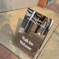 Support de signalisation en acier inoxydable miroir, panneau publicitaire en forme de A, panneau de trottoir pliable résistant au vent pour devanture de magasin