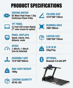 Caminadora Plegable Inteligente <span class=keywords><strong>con</strong></span> Motor, Configuración Estándar 2026, Diseño Ultrasilencioso para Ejercicios Cardiovasculares en Casa - Product Image 3