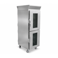 Armoire chauffante électrique en acier inoxydable avec portes vitrées pour pains et plateaux de repas chauds