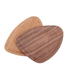 Wooden Triangular <b>Tray</b> Ash Black Walnut 28x22cm Elegant Serving For Hotel Bathroom Toiletries Cake <b>Dinner</b> - Product Image 5