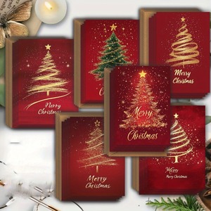 Cheap Christmas Christmas Handwritten Blessing Card Flower Gift New Year Gift Card