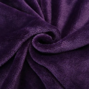 Dark Purple Customized 100% Polyester <strong>Knit</strong> Flannel Fleece <strong>Blanket</strong> for Home Hotel