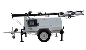 9m折りたたみ式伸縮マスト、4*1000 LED/メタルハライド、ガーデンモバイルトレーラーライトタワー、クボタディーゼル発電機付き、IP65 - Product Image 6