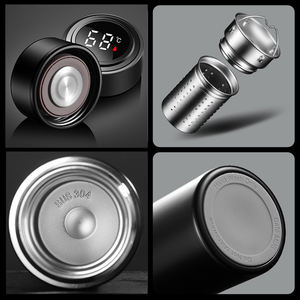 กระบอกน้ำอัจฉริยะ ขวดเก็บความร้อน แก้วน้ำเก็บอุณหภูมิ พร้อมจอแสดงผล LED แสดงอุณหภูมิ  ทำจากสแตนเลส ขนาด 500 มล. บรรจุในกล่องสีสันทันสมัย วัสดุ ABS ปิดผนึกสุญญากาศ - Product Image 3