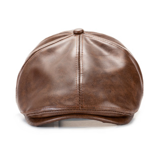 Cappello Piatto da <span class=keywords><strong>Donna</strong></span> in Pelle PU Stile Vintage Elegante Morbido e Confortevole Disponibile in Diversi Colori - Product Image 5