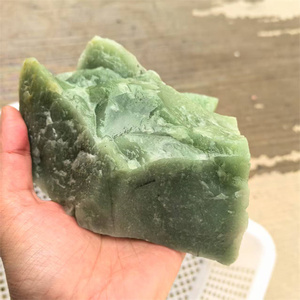 Bán buôn kích thước lớn nguyên tinh thể thô Healing Stones Natur màu xanh lá cây Nephrite Ngọc thô đá lớn đá quý cho trang trí nội thất - Product Image 2