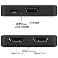 SIPU Splitter HDMI haute vitesse 4K 1 entrée 2 sorties Commutateur HDMI 1x2 pour ordinateur et décodeur