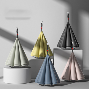 Parapluie inversé semi-automatique de conception moderne pour adultes pour les véhicules de jour de pluie contrôle semi-automatique en gros - Product Image 2
