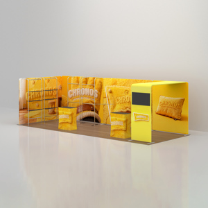 บูธแสดงสินค้าแบบพับได้ขนาด 30x10 ฟุต พร้อมการพิมพ์แบบ Dye Sublimation ประกอบง่าย เหมาะสำหรับงานแสดงสินค้าและนิทรรศการ - Product Image 2