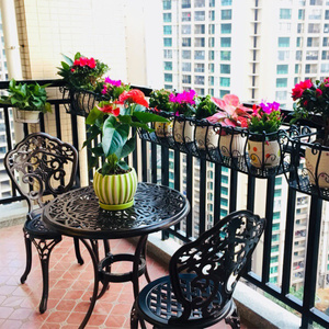 Juego de Mesa y Sillas de Aluminio Fundido para Exteriores, Estilo Europeo, Muebles de Jardín para Villa, Balcón al Aire Libre, Patio - Product Image 2