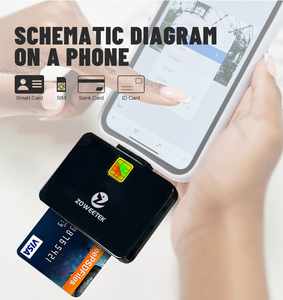 ZOWEETEK USB C Mobile Card <strong>Reader</strong> Writer <strong>Universal</strong> ISO 7816 ATM SIM <strong>Chip</strong> <strong>Reader</strong> for Phones CAC <strong>Universal</strong> ID Card <strong>Readers</strong> - Product Image 3