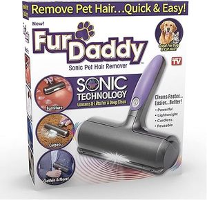 Sonic <b>Dog</b> Hair Removal Roller with LED Light Reusable Stainless Steel Brush <b>for</b> <b>Dogs</b>-<b>for</b> Furniture <b>Sofas</b> <b>Beds</b> Cars - Product Image 1