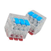 Borne de puissance à levier double pont LT-533, 3 voies par pont, avec corps de borne, contacts en cuivre, 32A 450V, en polycarbonate, pour circuit d'éclairage