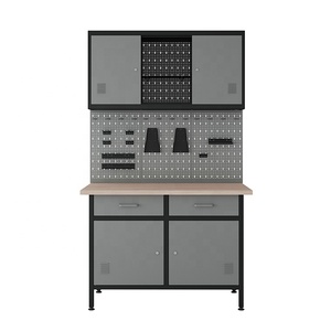Steelite Factory Industrial Large <strong>Metal</strong> Garage Workbench with Combination <strong>Tool</strong> Cabinet for Workshops - Product Image 2