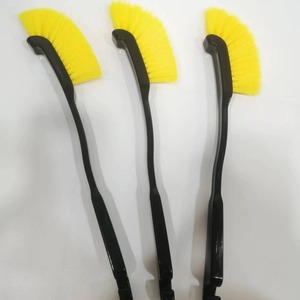 Car Wash <b>Brush</b> Yellow Mini Crevice <b>Brush</b> PP Material <b>For</b> Car <b>Cleaning</b> Tools - Product Image 1