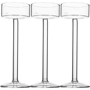 3 स्तंभ मन्नत क्रिस्टल स्टैंड ग्लास मोमबत्ती छड़ी सजावटी स्तंभ मोमबत्ती धारकों के लिए उपहार