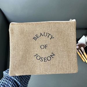 Promotional Eco Friendly Natural Cotton Zipper Pouch Reusable Make up Pouches Custom Printing Cosmetic <b>Bags</b> With Personal Logo - Product Image 4