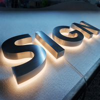 Enseigne lumineuse LED 3D personnalisée pour extérieur, lettres rétroéclairées, signalétique lumineuse pour devanture de magasin