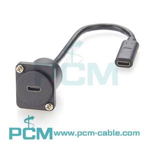 Câbles de connecteur USB C à montage sur panneau Câble de connecteur USB 3.1 Type C à montage sur panneau rond Connecteur USB Type C à montage sur châssis - Product Image 5