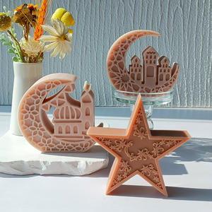 J10-353 כוכב הירח תבנית נר סיליקון עבור eid מובארק קישוט עובש jesus - Product Image 5