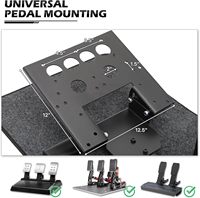 Cockpit Simulateur de Course Noir en Acier Inoxydable Pliable avec Support de Siège Compatible Logitech G920 G29 G27 G25 G923 Thrustmaster