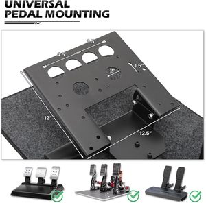 Cockpit de Simulation de Course avec Siège de Course Pliable Noir et Rouge, Support Compatible avec Logitech G920 G29 G27 G25 G923 Thrustmaster <span class=keywords><strong>Fanatec</strong></span> - Product Image 6