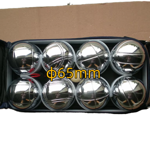 Sports d'été Jeux d'extérieur pour adultes 8pcs 65mm Boule <span class=keywords><strong>de</strong></span> pétanque Sac à main en acier inoxydable - Product Image 3