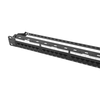 Panel Patch Panel OEM Baru 24 Port Cat5e Cat6 Cat6a UTP Rj45 1U 19'' dengan Cetak LOGO PCB