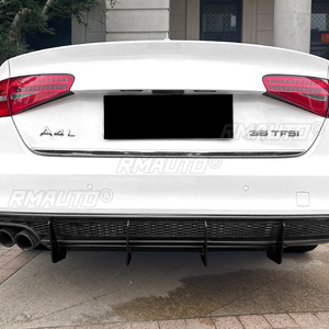 สำหรับ Audi A4 B8.5 Sline ปี 2013-2016 ดิฟฟิวเซอร์กันชนหลัง สปอยเลอร์ ตัวแยกกันชนหลัง  แผ่นป้องกันกันชนหลัง อุปกรณ์ตกแต่งรถยนต์ - Product Image 3