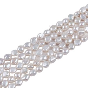 Perlas Barrocas Irregulares de Agua Dulce Natural de 8-9 mm con Orificio Recto de Doble Cara para Accesorios de Joyería DIY - Product Image 5