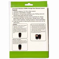 RCU nuevo 433Mhz inalámbrico Universal coche RF llave de Control remoto inteligente puerta eléctrica garaje reemplazo clonación Cloner RF remoto