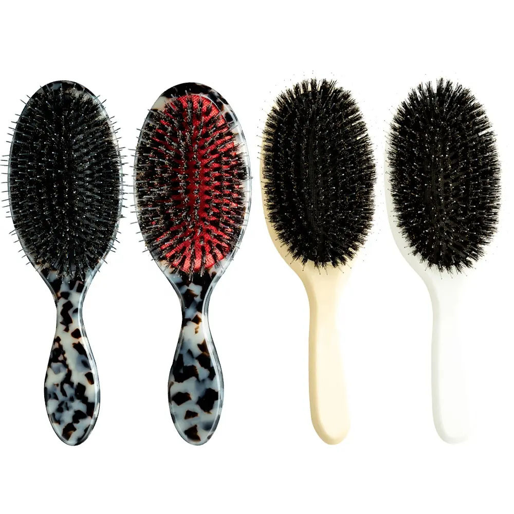 Haarbürste Zellstoff-Acetat-Faserverlängerung selbstreinigendes Haarfargtreiniger Haustier-Haarbürste für Damen