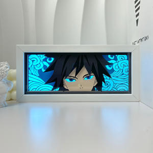 Nouveau design 3D haute qualité anime tueur de démons <span class=keywords><strong>kimetsu</strong></span> <span class=keywords><strong>no</strong></span> <span class=keywords><strong>yaba</strong></span> lampe de sculpture sur papier boîte à lumière LED de nuit pour la décoration de la maison - Product Image 2
