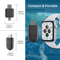 Mini Dual USB Tipo-C Adaptador inalámbrico Carplay Conexión WiFi rápida Dongle USB inteligente