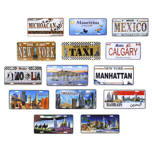 Mini aimant de plaque d'immatriculation <span class=keywords><strong>Souvenir</strong></span> Aimant de réfrigérateur 3D New york Souvenirs personnalisés - Product Image 6