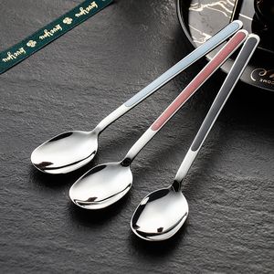 Cuillère à dessert coréenne à long manche en acier inoxydable 304 DFU0168, cuillère à glace d'été, cuillère à café, cuillère à mélanger - Product Image 3