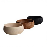 Bols en bois faits à la main, design minimaliste, grain de bois naturel, service alimentaire, cadeau, décoration, écologique